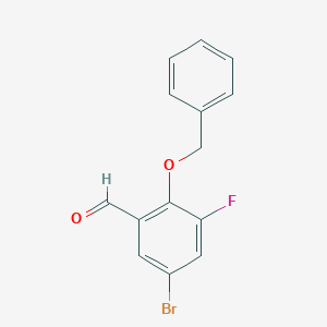 Benzaldehyde, 5-bromo-3-fluoro-2-(phenylmethoxy)- Benzaldehyde, 5-bromo-3-fluoro-2-(phenylmethoxy)-