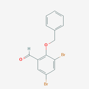 2-(benzyloxy)-3,5-dibromobenzaldehyde 2-(benzyloxy)-3,5-dibromobenzaldehyde