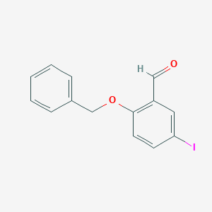 Benzaldehyde, 5-iodo-2-(phenylmethoxy)- Benzaldehyde, 5-iodo-2-(phenylmethoxy)-