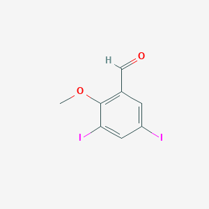 Benzaldehyde, 3,5-diiodo-2-methoxy- Benzaldehyde, 3,5-diiodo-2-methoxy-