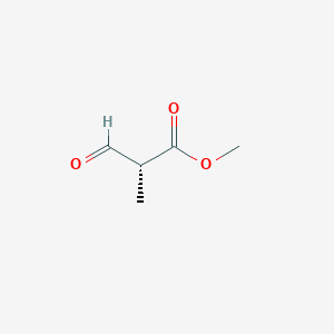 Propanoic acid, 2-methyl-3-oxo-, methyl ester, (R)- Propanoic acid, 2-methyl-3-oxo-, methyl ester, (R)-