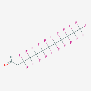 3,3,4,4,5,5,6,6,7,7,8,8,9,9,10,10,11,11,12,12,12-henicosafluorododecanal 3,3,4,4,5,5,6,6,7,7,8,8,9,9,10,10,11,11,12,12,12-henicosafluorododecanal