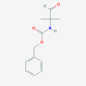 Carbamic acid, N-(1,1-dimethyl-2-oxoethyl)-, phenylmethyl ester Carbamic acid, N-(1,1-dimethyl-2-oxoethyl)-, phenylmethyl ester