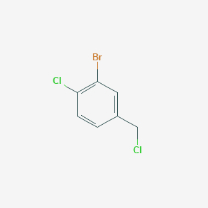 Benzene, 2-bromo-1-chloro-4-(chloromethyl)- Benzene, 2-bromo-1-chloro-4-(chloromethyl)-