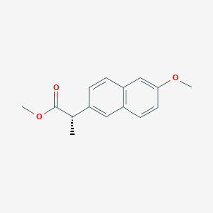 2-Naphthaleneacetic acid, 6-methoxy-a-methyl-, methyl ester, (aS)- 2-Naphthaleneacetic acid, 6-methoxy-a-methyl-, methyl ester, (aS)-
