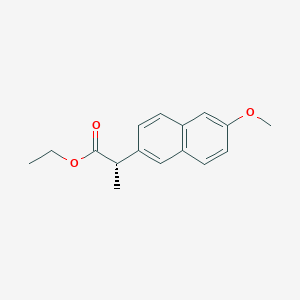 2-Naphthaleneacetic acid, 6-methoxy-a-methyl-, ethyl ester, (aS)- 2-Naphthaleneacetic acid, 6-methoxy-a-methyl-, ethyl ester, (aS)-