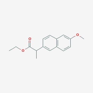2-Naphthaleneacetic acid, 6-methoxy-a-methyl-, ethyl ester 2-Naphthaleneacetic acid, 6-methoxy-a-methyl-, ethyl ester