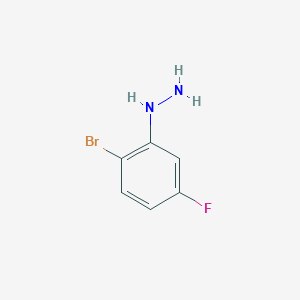 Hydrazine, (2-bromo-5-fluorophenyl)-