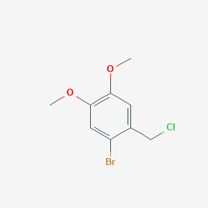 Benzene, 1-bromo-2-(chloromethyl)-4,5-dimethoxy- Benzene, 1-bromo-2-(chloromethyl)-4,5-dimethoxy-