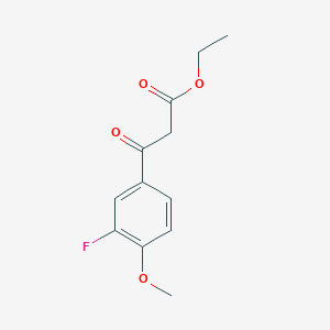 Benzenepropanoic acid, 3-fluoro-4-methoxy-b-oxo-, ethyl ester