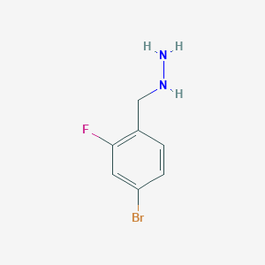Hydrazine, [(4-bromo-2-fluorophenyl)methyl]- 