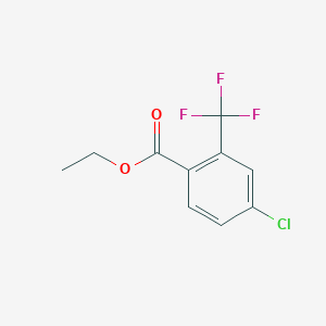 Benzoic acid, 4-chloro-2-(trifluoromethyl)-, ethyl ester Benzoic acid, 4-chloro-2-(trifluoromethyl)-, ethyl ester