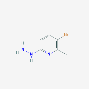 Pyridine, 3-bromo-6-hydrazinyl-2-methyl- Pyridine, 3-bromo-6-hydrazinyl-2-methyl-