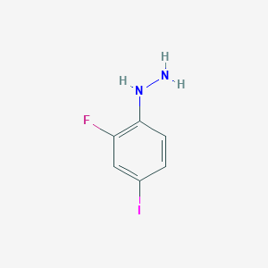 Hydrazine, (2-fluoro-4-iodophenyl)- Hydrazine, (2-fluoro-4-iodophenyl)-