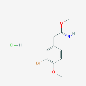 Benzeneethanimidic acid, 3-bromo-4-methoxy-, ethyl ester, hydrochloride Benzeneethanimidic acid, 3-bromo-4-methoxy-, ethyl ester, hydrochloride