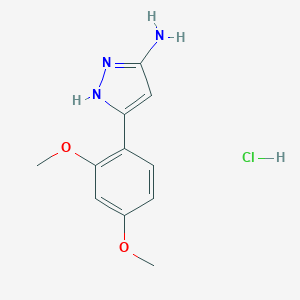 5-(2,4-Dimethoxy-phenyl)-2H-pyrazol-3-ylamine hydrochloride 5-(2,4-Dimethoxy-phenyl)-2H-pyrazol-3-ylamine hydrochloride