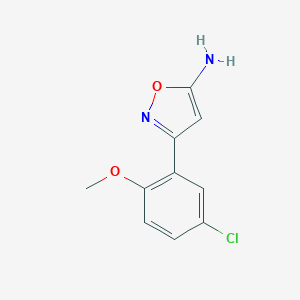 3-(5-Chloro-2-methoxy-phenyl)-isoxazol-5-ylamine 3-(5-Chloro-2-methoxy-phenyl)-isoxazol-5-ylamine