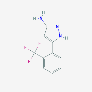 5-(2-Trifluoromethyl-phenyl)-2H-pyrazol-3-ylamine 5-(2-Trifluoromethyl-phenyl)-2H-pyrazol-3-ylamine