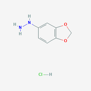 Hydrazine, 1,3-benzodioxol-5-yl-, hydrochloride Hydrazine, 1,3-benzodioxol-5-yl-, hydrochloride