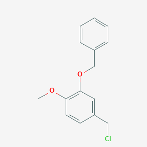 2-(benzyloxy)-4-(chloromethyl)-1-methoxybenzene 2-(benzyloxy)-4-(chloromethyl)-1-methoxybenzene