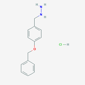 Hydrazine, [[4-(phenylmethoxy)phenyl]methyl]-, hydrochloride 