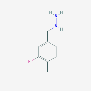1-[(3-fluoro-4-methylphenyl)methyl]hydrazine