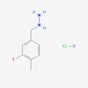 Hydrazine, [(3-fluoro-4-methylphenyl)methyl]-, hydrochloride 