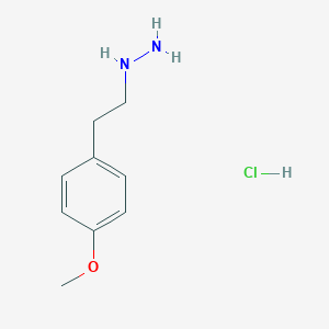 1-(4-methoxyphenethyl)hydrazine hydrochloride 1-(4-methoxyphenethyl)hydrazine hydrochloride