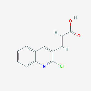 2-Propenoic acid, 3-(2-chloro-3-quinolinyl)- 2-Propenoic acid, 3-(2-chloro-3-quinolinyl)-