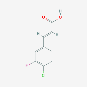 2-Propenoic acid, 3-(4-chloro-3-fluorophenyl)-, (2E)- 2-Propenoic acid, 3-(4-chloro-3-fluorophenyl)-, (2E)-