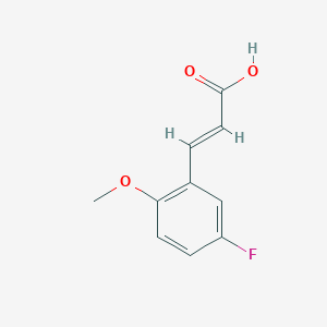 2-Propenoic acid, 3-(5-fluoro-2-methoxyphenyl)-, (E)- 2-Propenoic acid, 3-(5-fluoro-2-methoxyphenyl)-, (E)-
