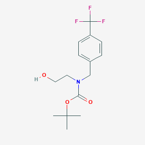  Carbamic acid, N-(2-hydroxyethyl)-N-[[4-(trifluoromethyl)phenyl]methyl]-, 1,1-dimethylethyl ester