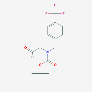 Carbamic acid, N-(2-oxoethyl)-N-[[4-(trifluoromethyl)phenyl]methyl]-, 1,1-dimethylethyl ester