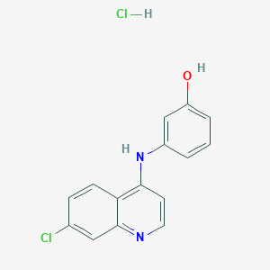 Phenol, 3-[(7-chloro-4-quinolinyl)amino]-, hydrochloride 