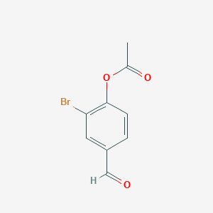 Benzaldehyde, 4-(acetyloxy)-3-bromo- Benzaldehyde, 4-(acetyloxy)-3-bromo-