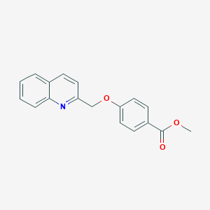 Benzoic acid, 4-(2-quinolinylmethoxy)-, methyl ester Benzoic acid, 4-(2-quinolinylmethoxy)-, methyl ester