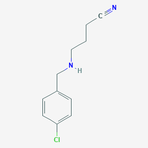 4-{[(4-chlorophenyl)methyl]amino}butanenitrile