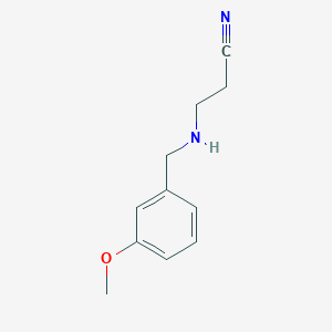 3-{[(3-methoxyphenyl)methyl]amino}propanenitrile