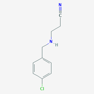 3-{[(4-chlorophenyl)methyl]amino}propanenitrile