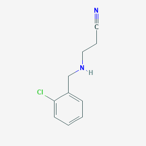 3-{[(2-chlorophenyl)methyl]amino}propanenitrile