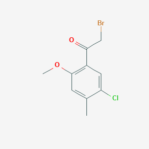 2-bromo-1-(5-chloro-2-methoxy-4-methyl-phenyl)ethanone 