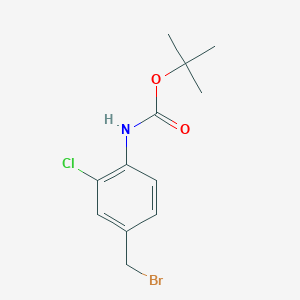 Carbamic acid, [4-(bromomethyl)-2-chlorophenyl]-, 1,1-dimethylethyl ester   