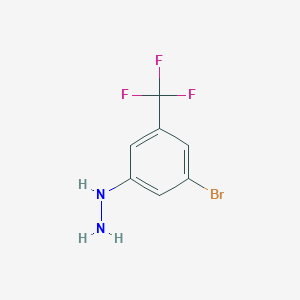 Hydrazine, [3-bromo-5-(trifluoromethyl)phenyl]-, hydrochloride 