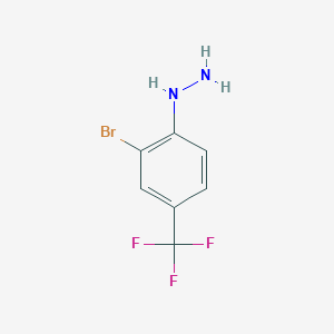 Hydrazine, [2-bromo-4-(trifluoromethyl)phenyl]- 