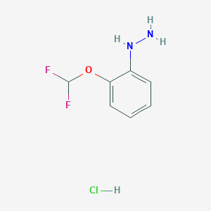 [2-(difluoromethoxy)phenyl]hydrazine]-, hydrochloride (1:1) 