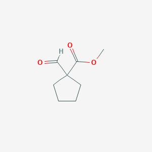 Cyclopentanecarboxylic acid, 1-formyl-, methyl ester Cyclopentanecarboxylic acid, 1-formyl-, methyl ester