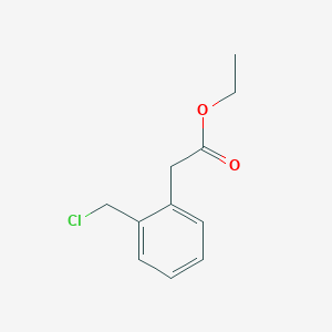 Benzeneacetic acid, 2-(chloromethyl)-, ethyl ester Benzeneacetic acid, 2-(chloromethyl)-, ethyl ester