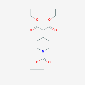 Propanedioic acid, 2-[1-[(1,1-dimethylethoxy)carbonyl]-4-piperidinyl]-, 1,3-diethyl ester 