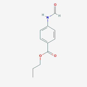 Benzoic acid, 4-(formylamino)-, propyl ester Benzoic acid, 4-(formylamino)-, propyl ester