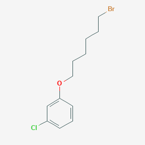 Benzene, 1-[(6-bromohexyl)oxy]-3-chloro- 
